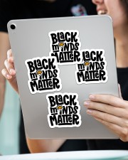 Black minds matter Sticker - 4 pack (Vertical) aos-sticker-4-pack-vertical-lifestyle-front-11