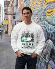 Nerdy mermaid Crewneck Sweatshirt lifestyle-unisex-sweatshirt-front-2