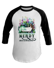 Nerdy mermaid Baseball Tee tile