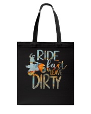 Ride fast Leave dirty Tote Bag tile