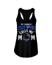 My favorite police officer calls me mom Ladies Flowy Tank tile