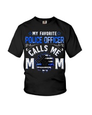 My favorite police officer calls me mom Youth T-Shirt tile