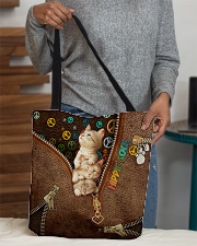 Hippie Soul Leather Pattern Print All-over Tote aos-all-over-tote-lifestyle-front-10
