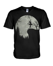 Dance me to the moon V-Neck T-Shirt tile