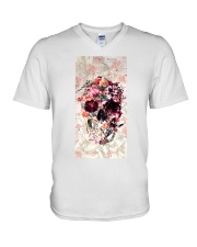 Botanical Skull V-Neck T-Shirt tile