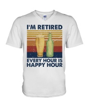 I'm retired V-Neck T-Shirt tile