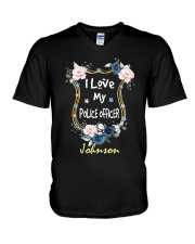 I Love My Police Officer V-Neck T-Shirt tile