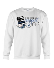 In this house we support blue line Crewneck Sweatshirt tile