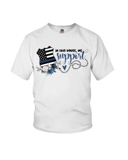 In this house we support blue line Youth T-Shirt tile