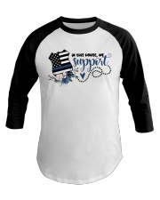 In this house we support blue line Baseball Tee tile