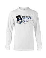 In this house we support blue line Long Sleeve Tee tile