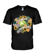Roll For Mental Health V-Neck T-Shirt tile