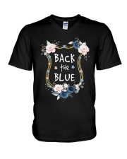 Back the blue V-Neck T-Shirt tile