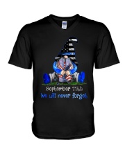 September 11th Never forget V-Neck T-Shirt tile