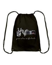 Peace Love Nintendo - Printed Apparels Drawstring Bag tile