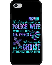 Never underestimate a police wife Phone Case tile