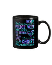 Never underestimate a police wife Mug tile