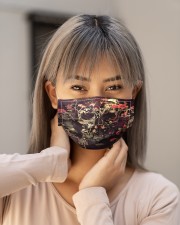 Skull flower bloom Cloth face mask aos-face-mask-lifestyle-18