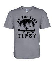 AT THE LAKE GETTIN' TIPSY V-Neck T-Shirt thumbnail
