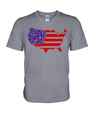Great gift for Independence Day - Roses V-Neck T-Shirt thumbnail