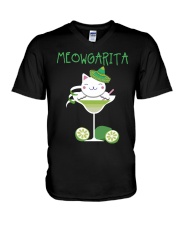 MEOWGARITA COCKTAIL CAT V-Neck T-Shirt thumbnail