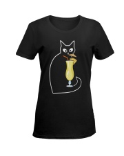 PINA COLADA COCKTAIL CAT Ladies T-Shirt women-premium-crewneck-shirt-front