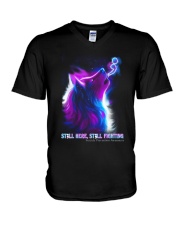 STILL HERE STILL FIGHTING SUICIDE AWARENESS V-Neck T-Shirt thumbnail