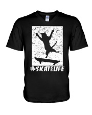 SKATE LIFE - CAT LOVERS V-Neck T-Shirt thumbnail