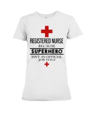 SUPERHERO TITLE RN Premium Fit Ladies Tee tile