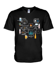Homebrewing V-Neck T-Shirt thumbnail