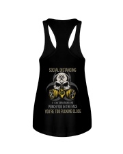 TURN AROUND SOCIAL DISTANCING Ladies Flowy Tank tile