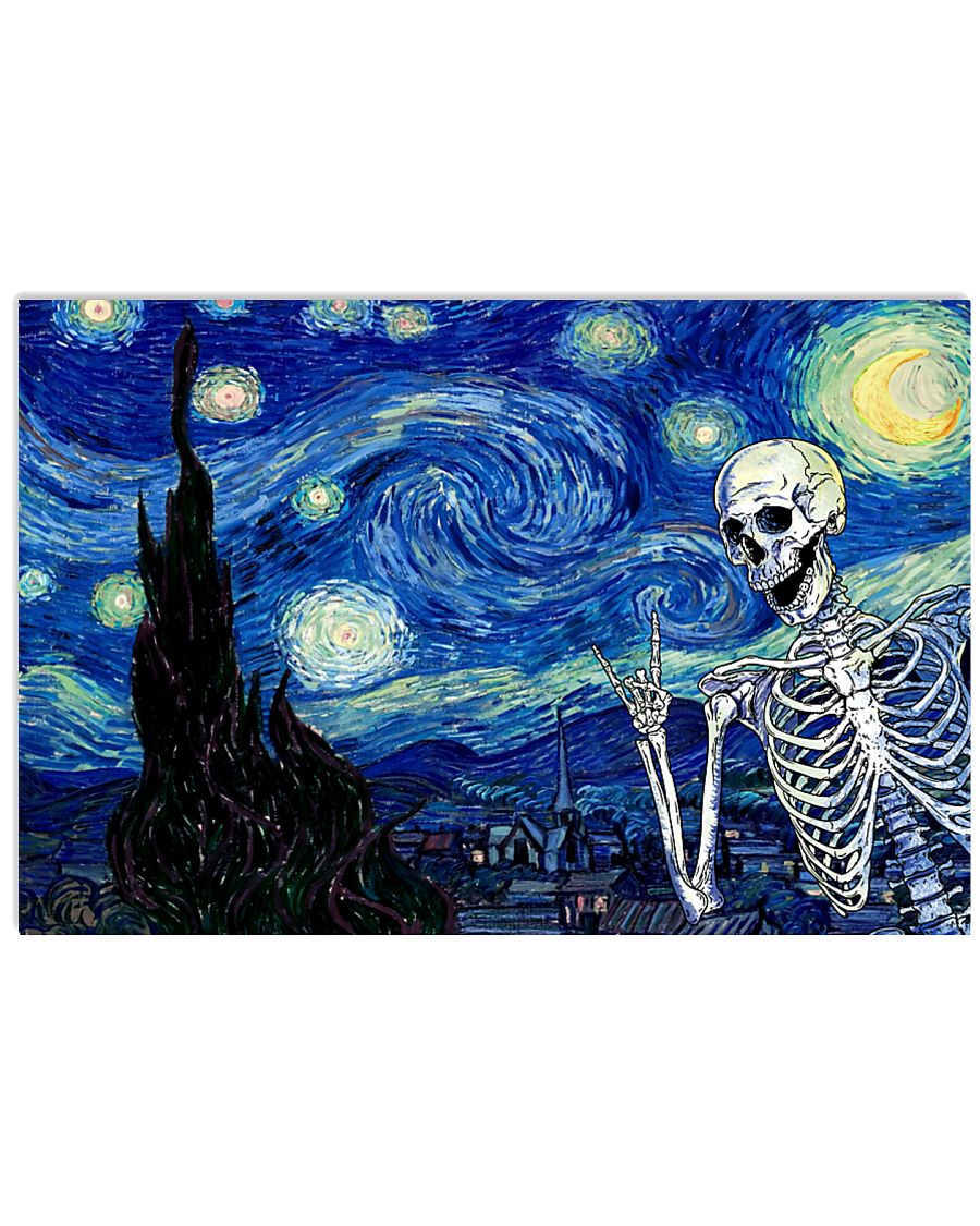 STARRY NIGHT SKULL 24x16 Poster