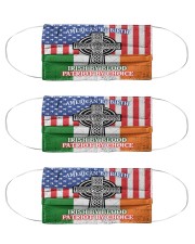 American By Birth Irish By Blood Patriot By Choice Cloth Face Mask - 3 Pack front