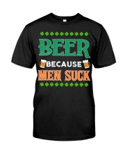 BEER BECAUSE MEN SUCK Classic T-Shirt tile