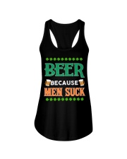 BEER BECAUSE MEN SUCK Ladies Flowy Tank front