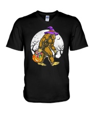 HALLOWEEN BIGFOOT V-Neck T-Shirt thumbnail