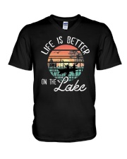 LIFE IS BETTER ON THE LAKE V-Neck T-Shirt thumbnail