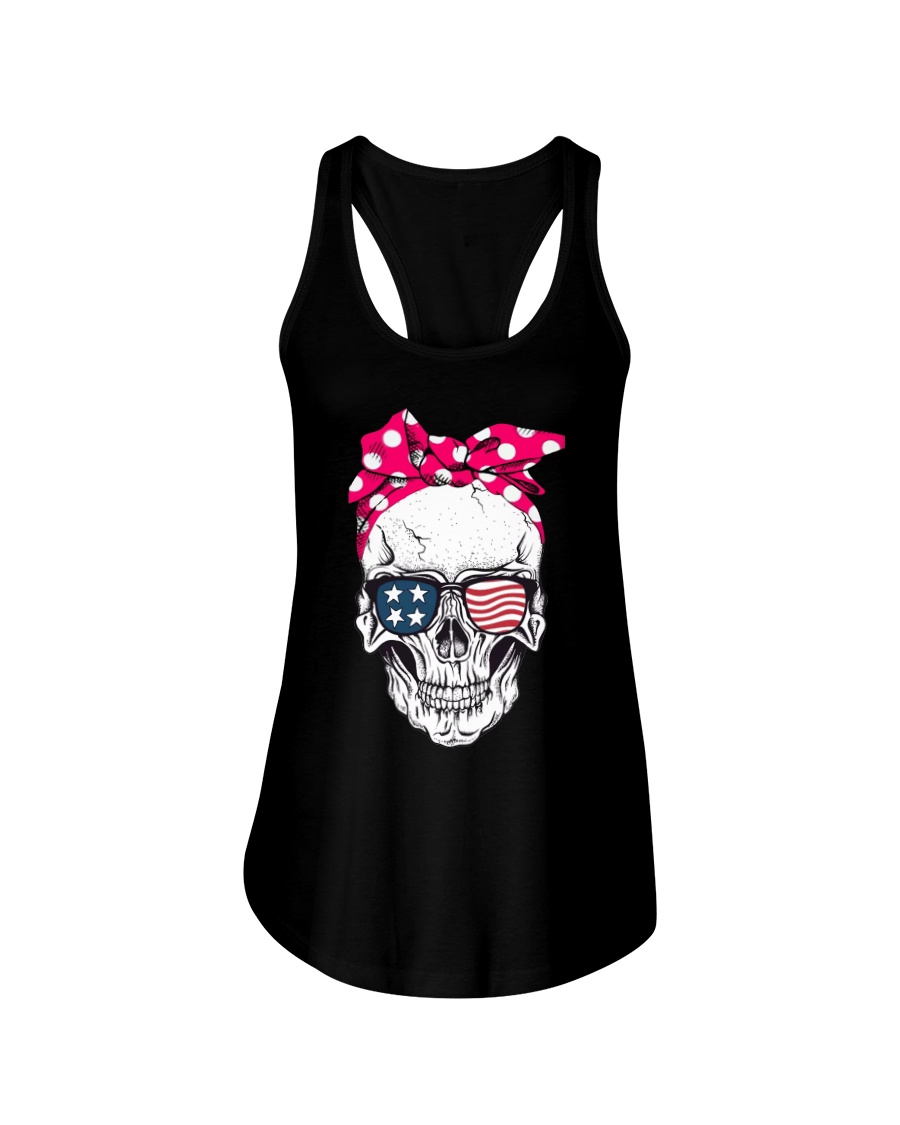 SKULL PINK 1 Ladies Flowy Tank