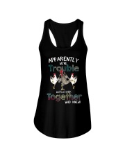 TROUBLE CHICKEN Ladies Flowy Tank thumbnail