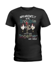 TROUBLE CHICKEN Ladies T-Shirt thumbnail