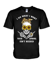 I DO WHAT I WANT V-Neck T-Shirt thumbnail