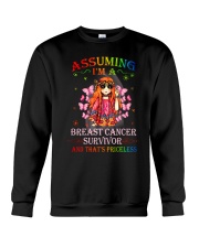 ASSUMING I'M A BREAST CANCER SURVIVOR Crewneck Sweatshirt thumbnail