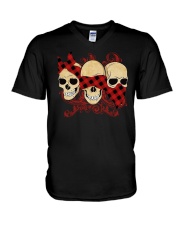THREE SKULLS V-Neck T-Shirt thumbnail