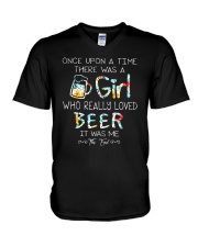 THERE WAS A GIRL WHO REALLY LOVED BEER V-Neck T-Shirt thumbnail
