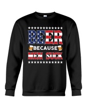 BEER BECAUSE MAN SUCK Crewneck Sweatshirt thumbnail