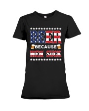 BEER BECAUSE MAN SUCK Premium Fit Ladies Tee thumbnail