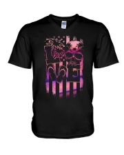 PURPLE LOVE V-Neck T-Shirt tile