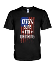 1776 PERCENT DRINKING V-Neck T-Shirt thumbnail