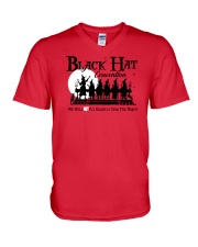 BLACK HAT CONVENTION WE WILL NOT FLY SILENTLY V-Neck T-Shirt thumbnail