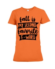 FALL SECOND WORD Premium Fit Ladies Tee front